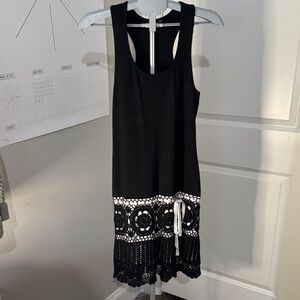 Moda International vintage Y2K Black and White Mini Dress